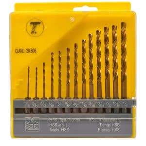 Juego brocas 13 piezas 135º Titanio  Zanco Hexagonal de ¼"👉