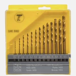 Juego brocas 13 piezas 135º Titanio  Zanco Hexagonal de ¼"👉 Milimétrico