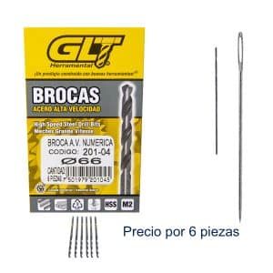 Broca Zanco Recto Ø66 Punta 118º Acero Alta Velocidad M2 HSS.(6pzas) GLT®