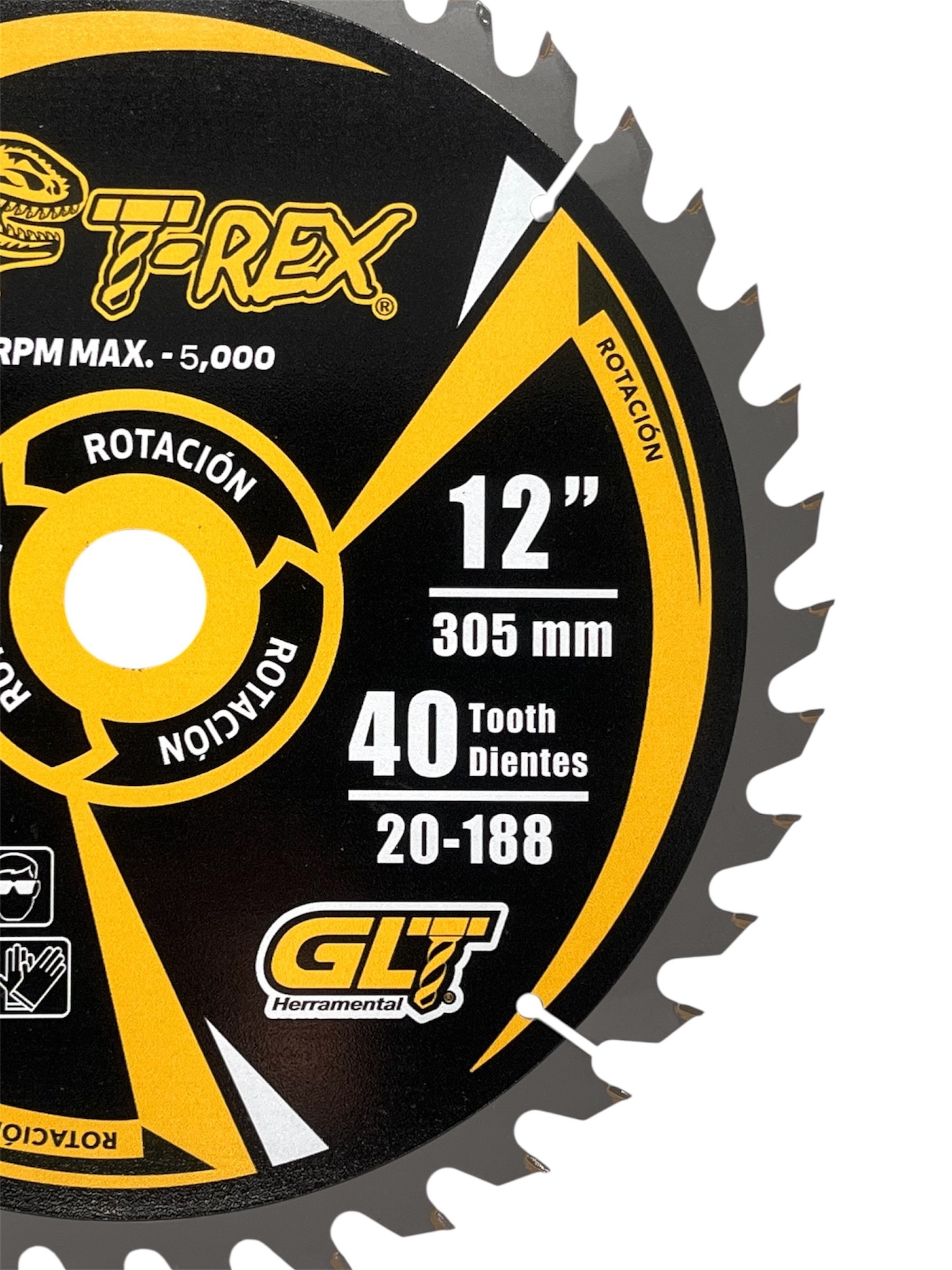 Disco de Sierra Circular 12”-40 Dientes Carburo Para Corte de Madera. GLT ® - Image 3