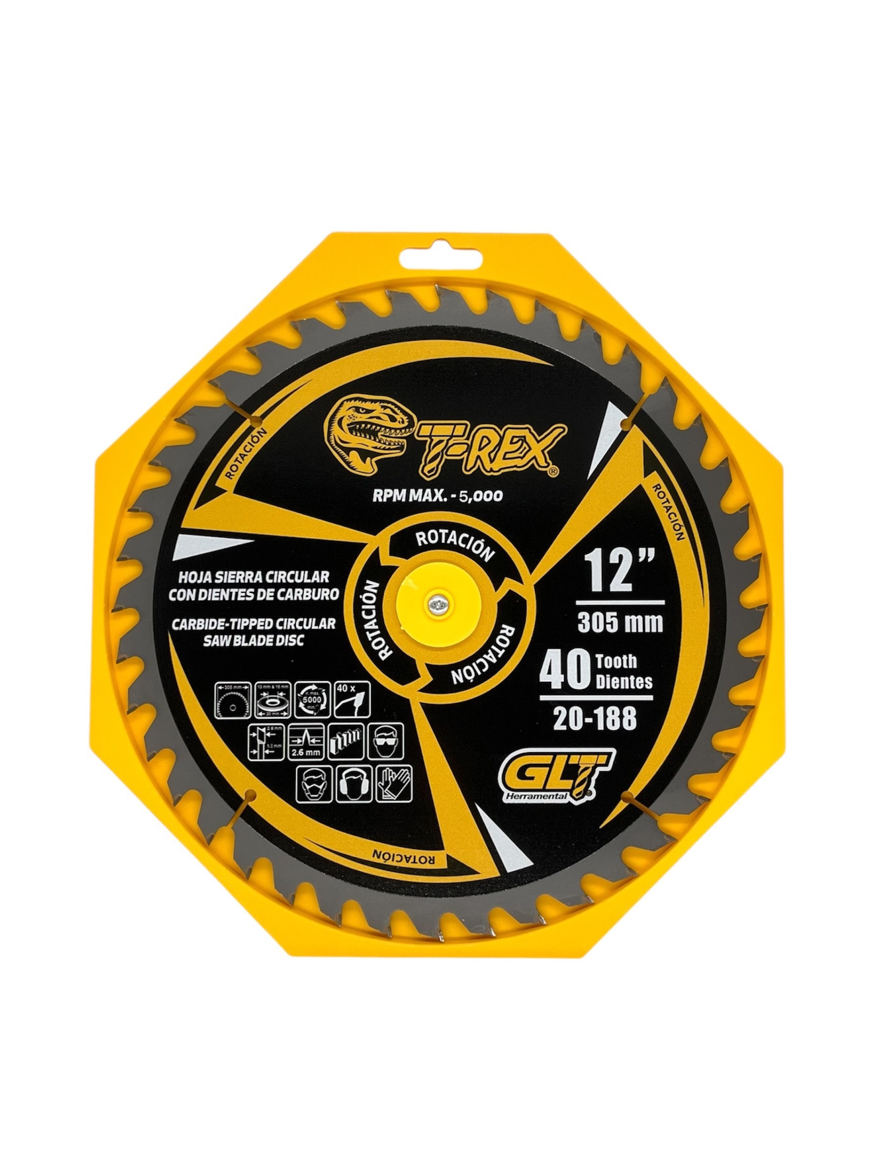 Disco de Sierra Circular 12”-40 Dientes Carburo Para Corte de Madera. GLT ® - Image 4