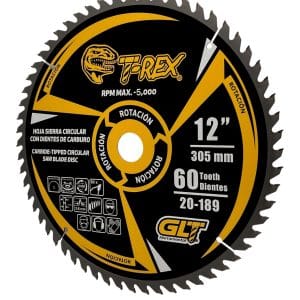 Disco de Sierra Circular 12”-60 Dientes Carburo Para Corte de Madera