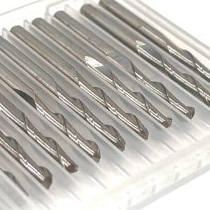 KIT Brocas Fresa 2 Filos Punta Bola 1/8 Router CNC Grabado 10pza